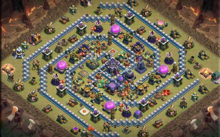 TH15 War Base CoC Layout with Link | Anti 3 Stars #16