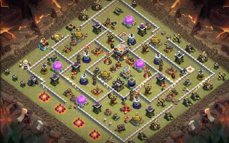 Hard TH11 War Base Anti Electro Dragon with Link #52
