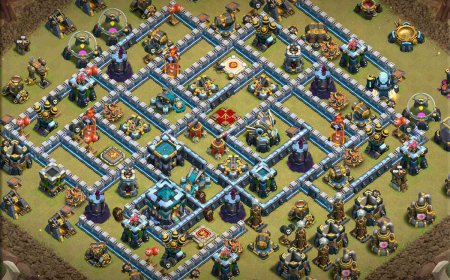 Town Hall 13 War Base with Link #22