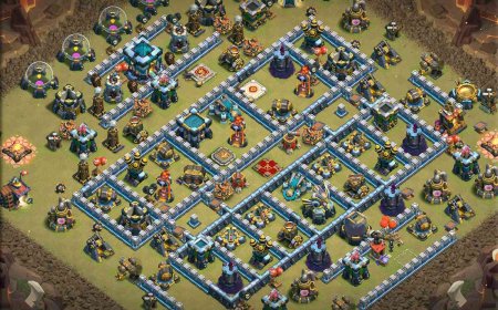 Town Hall 13 War Base Anti Electro Dragon with Link #23
