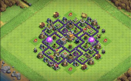 Powerful TH7 Trophy Base Design for Defense