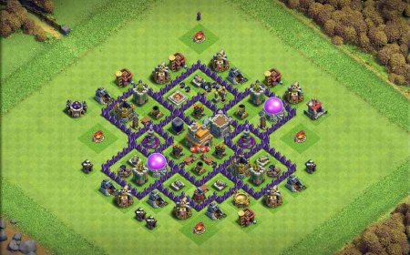 Anti Air TH7 Hybrid Base with 3 Air Defenses