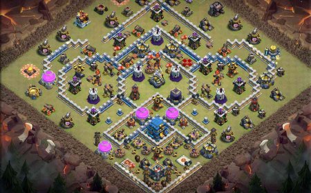 Anti-Electro Dragon TH12 War Base for CoC