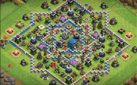 Top TH12 Hybrid Base Link for Home Village