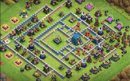 Best TH12 Base Hybrid with Strategic Defense