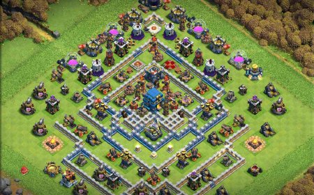 Legendary CoC TH12 Hybrid Base for Strong Protection
