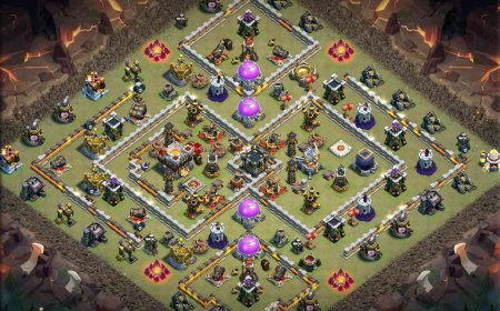 Anti-Everything TH11 War Base Layout for CoC Victory