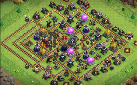 Unbeatable TH10 Hybrid Base for Trophy Defense