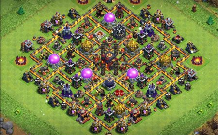 Best TH10 Farming Hybrid Base for Clan War