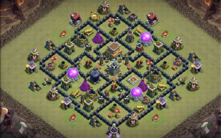 Anti-Air TH8 Base for Strong War Defense