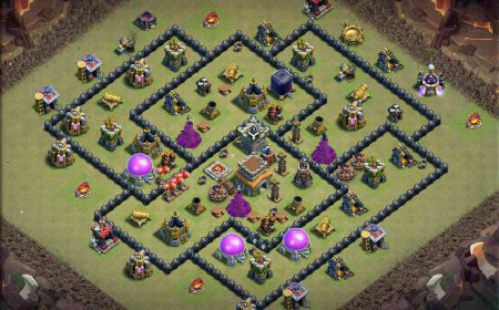 Anti-Electro Dragon TH8 War Base Layout