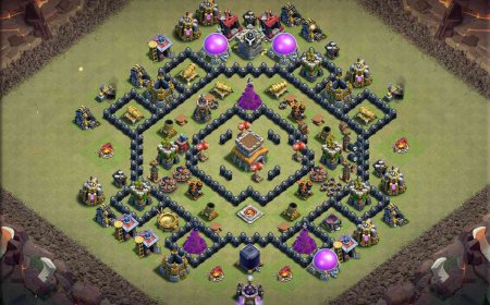Anti-Air TH8 Base for Defense Domination