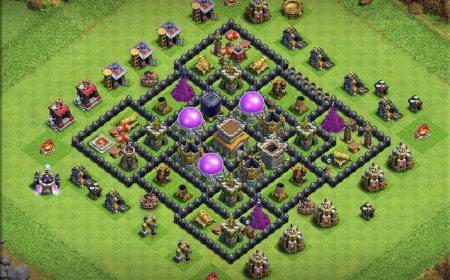 Anti-Air TH8 Farming Base for Loot Defense