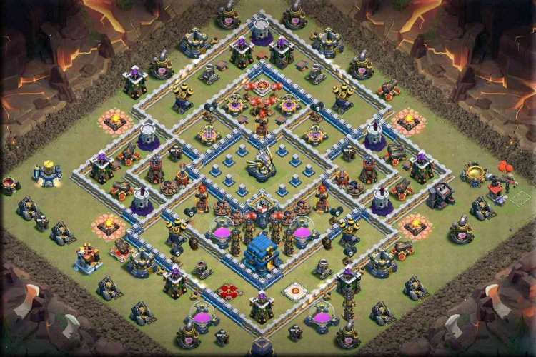 TH12 War Base Anti Everything with Link for Clash of Clans 2022 #48