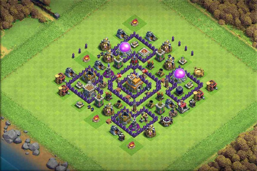 CoC TH7 Hybrid Base Link 3 Layouts for Town Hall and Clan Capital