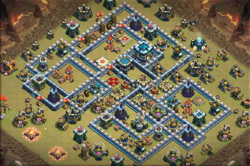 Town Hall 13 War Base Anti 2 Star with Link for CoC #24