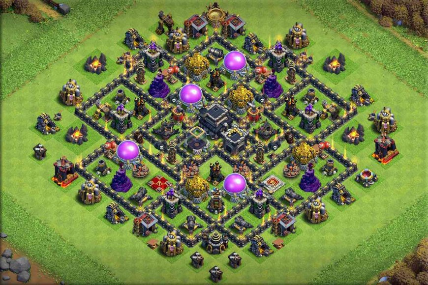 CoC TH9 Hybrid Base #9 - Town Hall Base Link, Capital Layouts