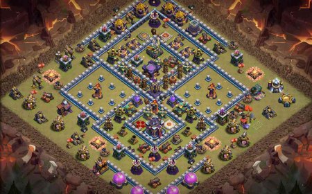 Town Hall 15 Anti 2 Stars Base with Link for COC #55