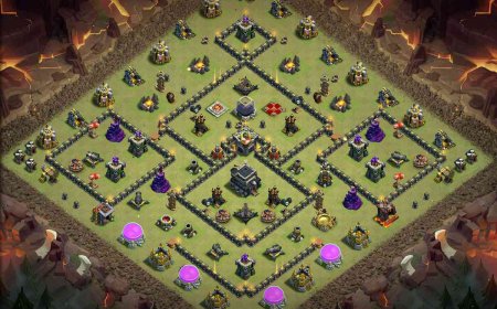 TH9 Anti 3 Stars War Base with Link for COC #23