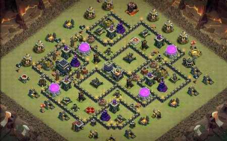 Undefeated TH9 Anti 3 Star Base Layout with Link #26