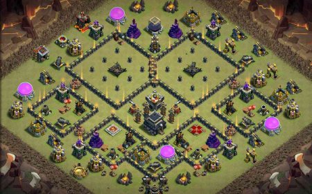 Latest TH9 War Base - Anti 3 Star Layout with Link #28