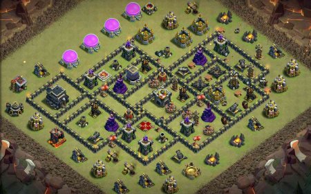 Epic Town Hall 9 War Base Layout - Anti 3 Star #31