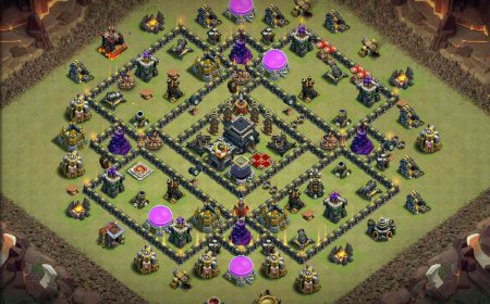 Best TH9 War Base - Anti 2 Star Layout with Link #33