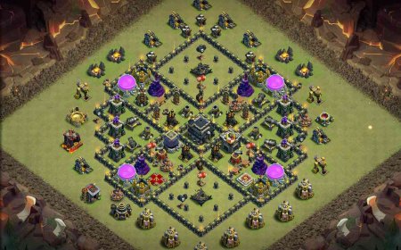 Latest Town Hall 9 - Anti 2 Star Base with Link #36