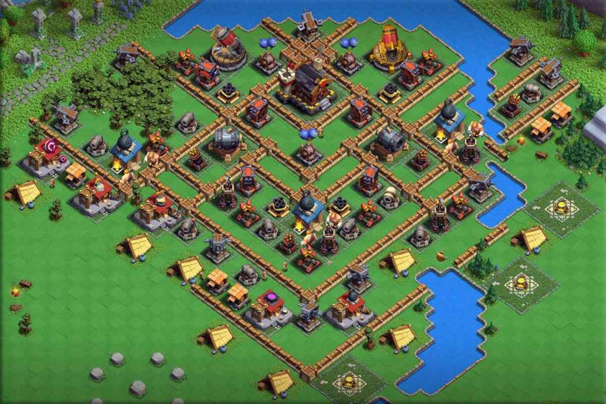 Barbarian Camp Layout Level 5 4 Links for Town Hall and Clan Capital