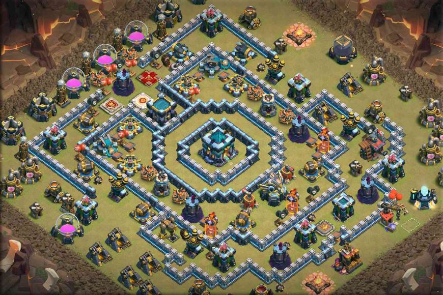 Anti 2 Star TH13 War Base Layouts with Link #30