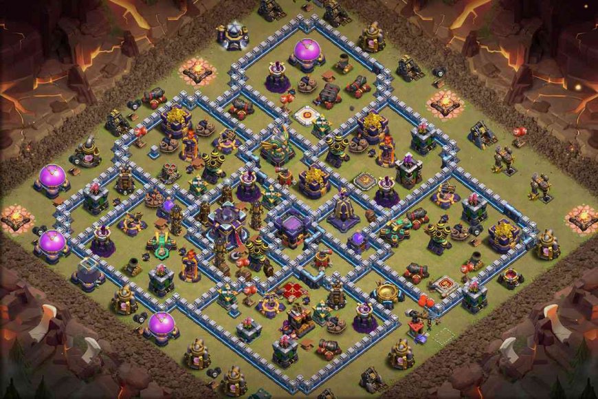 TH15 War Base Anti Electro Dragon Layout with Link 2023 #36