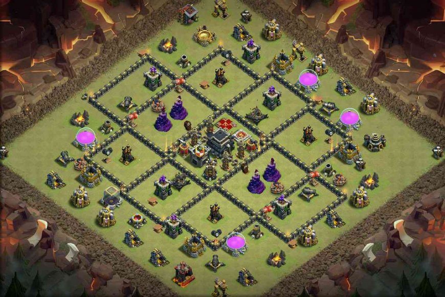 TH9 War Base Layout with Link - Anti 2 Stars 2023 #22