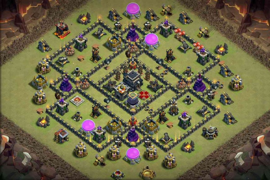 Best TH9 War Base - Anti 2 Star Layout with Link 2023 #33