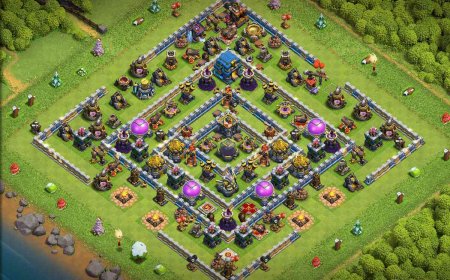 Best TH12 Anti 3 Star Farming Base Layout with Link #16
