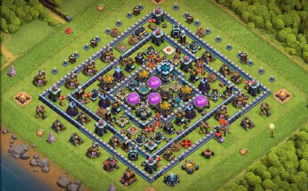 Hard TH13 Farming Layout Link - Clash of Clans #19