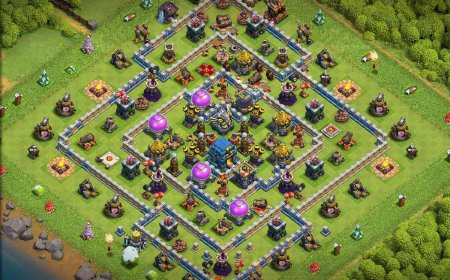 Hard TH12 Loot Base - Anti Ground Layout with Link #23