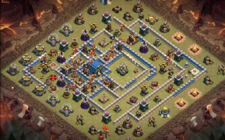 Hard Town Hall 12 - Anti 2 Star War Base Layout #69