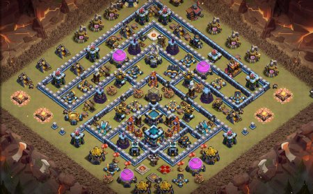 Top Town Hall 13 - Anti 3 Stars War Base Layout #40