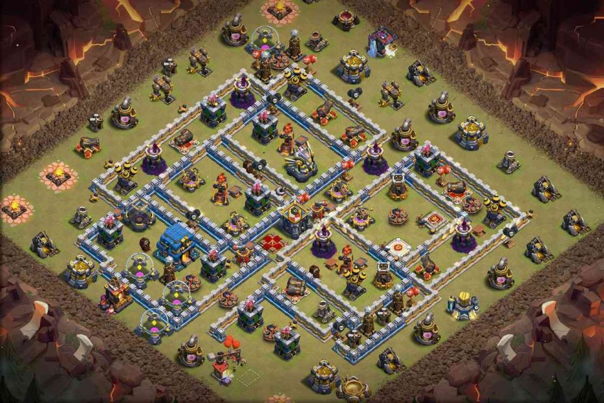 town hall 13 base best defense 2023 anti 2 star