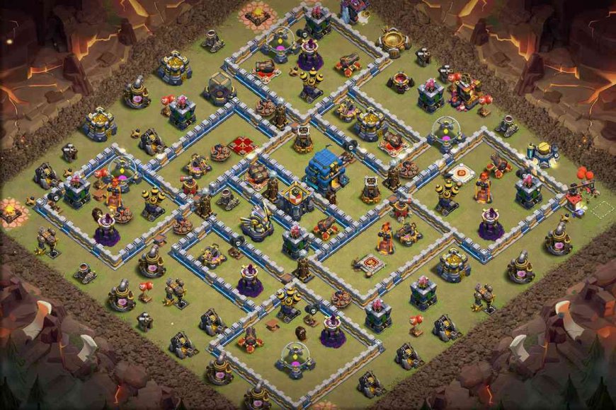 New TH12 Electro Dragon Defense Base Layout for War #54
