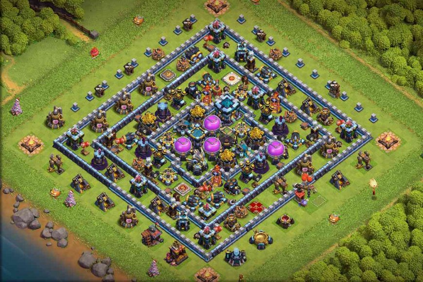 Hard TH13 Farming Layout Link - Clash of Clans #19