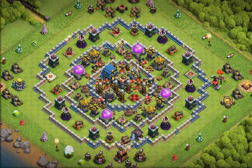 Best TH12 Anti Dragon Farming Base Layout with Link #25