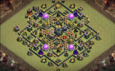 Top TH9 War Base Layout for CoC Dominance