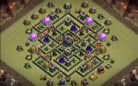 Powerful TH9 War Base for Ultimate Defense
