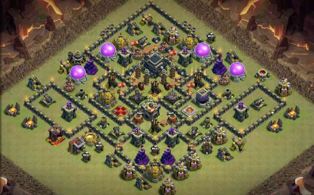 Legendary TH9 Base Layout for War and Defense