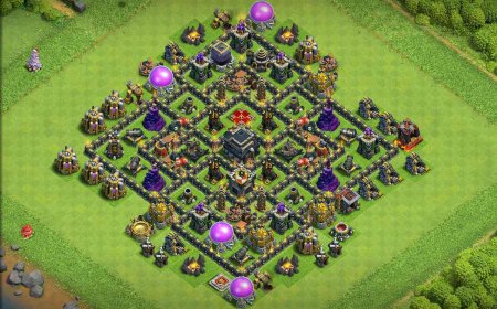 Creative TH9 Trophy Base Layout for Maximum Defense