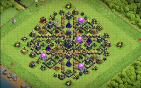 Exceptional Town Hall 9 Trophy Base for Defense