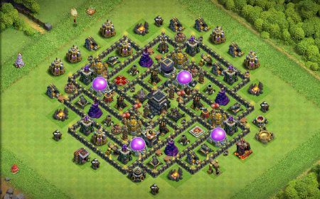 Powerful TH9 Hybrid Layout with 3 Air Defenses