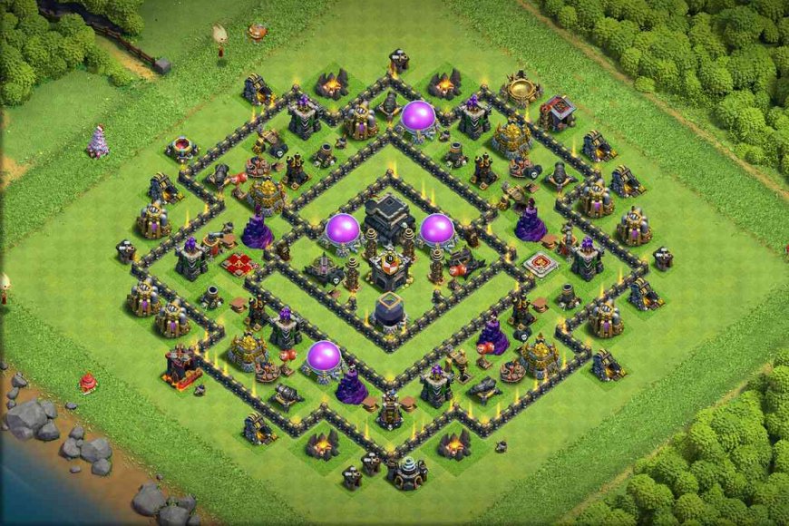 Creative Th9 Hybrid Base With Strong Anti Air Defense 2024 4265