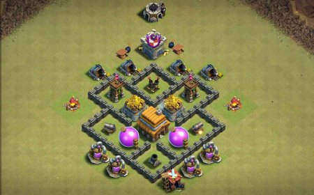 Anti 3 Star Town Hall 4 Base For Clash of Clans